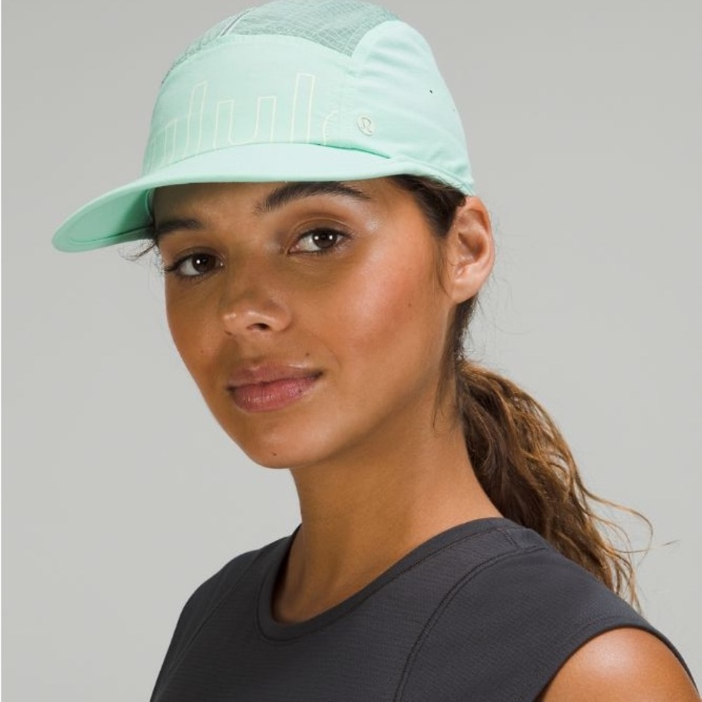 New with Tags!!! Lululemon Drawcord Hiking Cap Wild Mint Green Dewy Tiffany Blue - Picture 4 of 13